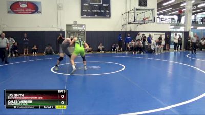 197 lbs Quarterfinal - Jay Smith, Eastern Oregon University (OR) vs Caleb Werner, Providence (Mont.)
