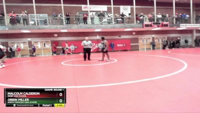 220 lbs Champ. Round 1 - Malcolm Calderon, Rigby High School vs Orrin Miller, North Fremont High School