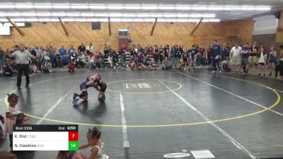 96 lbs Rr Rnd 2 - Kaylee Rist, Tobbyhanna vs Nialah Hawkins, Binghamton