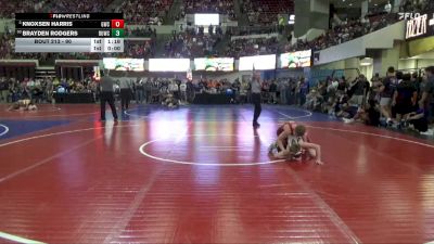 90 lbs Champ. Round 1 - Knoxsen Harris, Glasgow Wrestling Club vs Brayden Rodgers, Eastside United