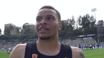 Andre De Grasse after 100m, 200m sweep, looking forward to the NCAA final match-up