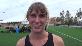 Shelby Houlihan after setting Pac-12 meet record in 1500m (4:11)