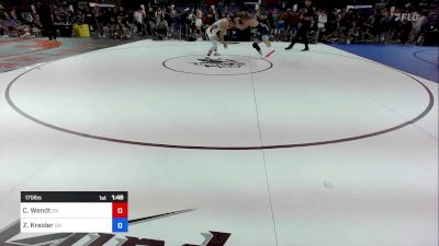 175 lbs Cons 64 #2 - Charlie Wendt, OH vs Zachary Kreider, OH