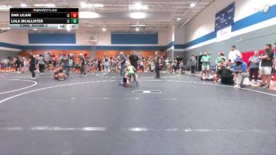 50 lbs Cons. Round 3 - Lola McAllister, Cobra Wrestling Club vs Dan Licari, James Island Youth Wrestling
