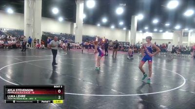 126 lbs Round 1 (6 Team) - Ayla Stevenson, Franklin Black & Blue vs Luka Lehre, Team Michigan Blue - DEV