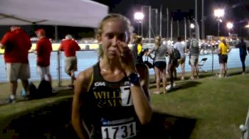 Emily Stites becoming a veteran in the 10K with a 3rd place finish
