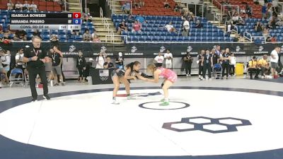125 lbs Cons. Rd Of 64 - Isabella Bowser, Ohio vs Miranda Pineiro, New York