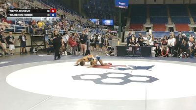 105 lbs Cons. Semis - Olivia Munson, California vs Cameron Hodge, Texas