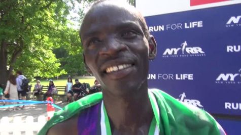 Stephen Sambu after photo finish at UAE Healthy Kidney 10k