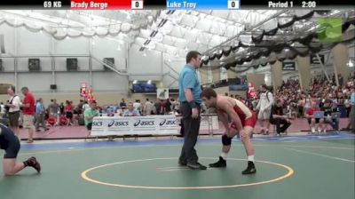 69kg q, Brady Berge, Minnesota  vs Luke Troy, California