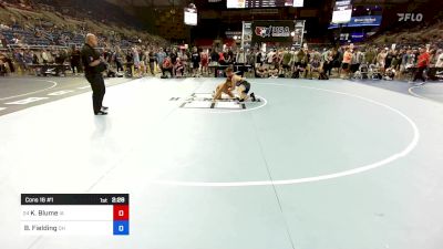 138 lbs Cons 16 #1 - Kade Blume, IA vs Brogan Fielding, OH