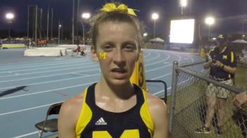 Erin Finn after qualifying for NCAAs in 5K