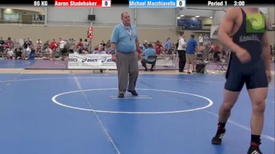86kg Round 3 Aaron Studebaker (Nebraska) vs. Michael Macchiavello (NC State)