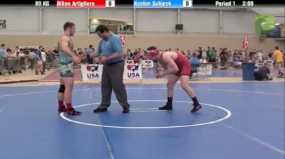 80kg Round 4 Dillon Artigliere (FLWC) vs. Keaton Subjeck (Stanford)