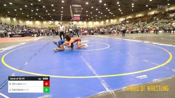 145 lbs Consi Of 32 #1 - Adrian De Leon, Redwood Wrestling vs Jayden Cenidoza, South Tahoe High School