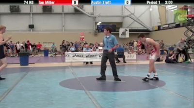 74kg q, Ian Miller, Kent State  vs Austin Trott, Boiling Springs