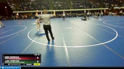 98 lbs Quarterfinal - Arik Honnold, Moen Wrestling Academy vs Luke Hoefling, Siouxland Wrestling Academy