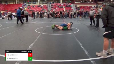 135 lbs Champ. Round 2 - Jace Lyden, Derby Wrestling Club vs Adrian Monaco, WICHITA WRESTLING CLUB