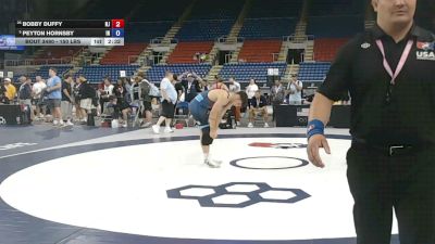 150 lbs Cons. Sub-semis - Bobby Duffy, New Jersey vs Peyton Hornsby, Indiana