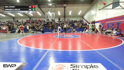 110 lbs Consi Of 4 - Miel Rainey, Pryor Tigers Wrestling vs Arrabella Nellis, Bixby JH Girls