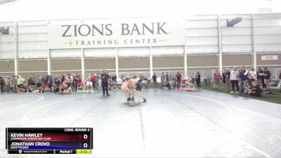 150 lbs Cons. Round 3 - Kevin Hawley, Champions Wrestling Club vs Jonathan Crovo, Unattached
