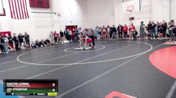 90 lbs Cons. Semi - Sawyer Corbin, Western Wrestling Club vs Leo Stegeman, GGB