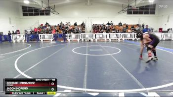 106 lbs Cons. Round 2 - Dominic Hernandez, Fresno vs Jadon Moreno, Calvary Chapel