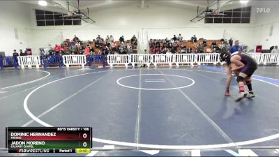 106 lbs Cons. Round 2 - Dominic Hernandez, Fresno vs Jadon Moreno, Calvary Chapel