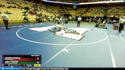 235 Class 2 lbs Cons. Round 1 - Jayden Moehle, Grain Valley vs Abby Porter, Ft. Zumwalt North