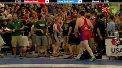 97kg q, Nathan Burak, Iowa  vs Jacob Berkowitz, Chicago RTC