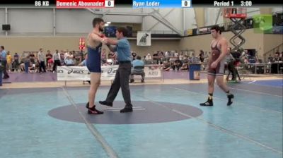 86kg q, Domenic Abounader, Michigan  vs Ryan Loder, Panther WC