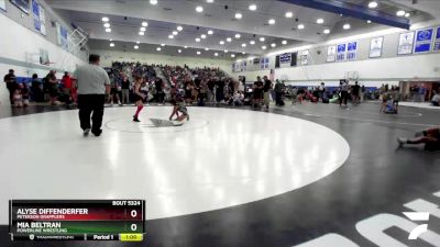 59-63 lbs Round 4 - Mia Beltran, Powerline Wrestling vs Alyse Diffenderfer, Peterson Grapplers