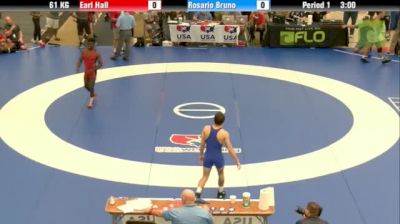 61kg f, Rossi Bruno, Michigan  vs Earl Hall, Iowa State
