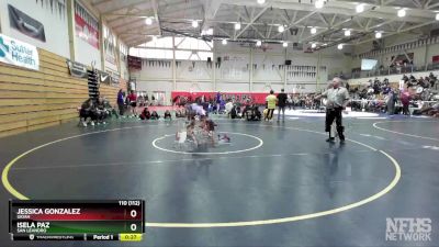 110 (112) Cons. Round 3 - Isela Paz, San Leandro vs Jessica Gonzalez, Ukiah