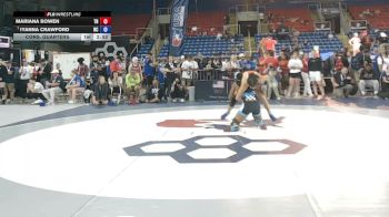 135 lbs Cons. Quarters - Mariana Bowen, Tennessee vs Iyanna Crawford, North Carolina