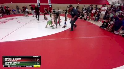 45-46 lbs Round 1 - Brycen Shubert, Platte Valley Jr WC vs Cooper Jensen, Junior Bulldogs