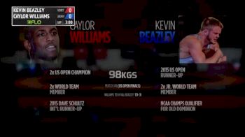 98lbs Match Kevin Beazley (Virginia Beach RTC) vs. Caylor Williams (Army WCAP)