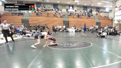 138 lbs 7th Place Match - Weston Manuel, Cherokee Trail vs Matthew Tung, Scripps Ranch