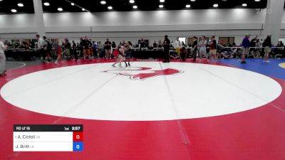 126 lbs Rd Of 16 - Anthony Ciotoli, Va vs Jacob Britt, La