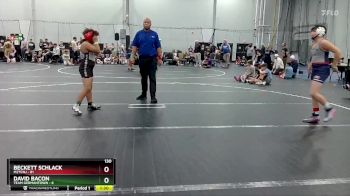130 lbs Round 1 (4 Team) - Beckett Schlack, M2TCNJ vs David Bacon, Team Germantown
