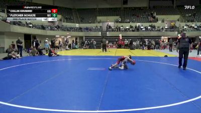 50 lbs 3rd Place Match - Fletcher Schulte, Outlaw Wrestling Club vs Collin Krumrei, Grapplers