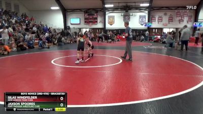 Cons. Round 1 - Silas Windfelder, New London Tiger Cubs vs Jaxson Spoores, Fort Madison Wrestling Club