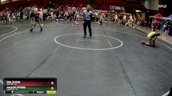 88 lbs Round 4 (6 Team) - Mason Myers, Lake WC vs Mia Zugai, Silo WC