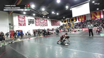 126 lbs Quarterfinal - Gabriel Valladares, Heritage vs Josiah Leyvas, La Serna