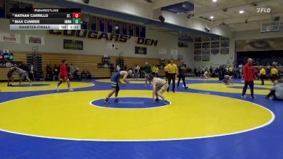 135 lbs Quarterfinal - Nathan Carrillo, St. John Bosco vs Max Cumbee, Immaculate Conception (IL)