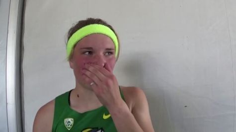 Nikki Hiltz so excited after qualifying for 1500 final