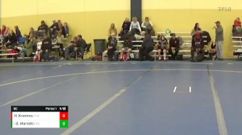 90 lbs Quarterfinal - Dominick Mariotti, STMA vs Hunter Kromrey, Crass Trained Wrestling