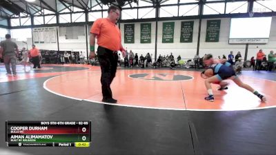 82-85 lbs Semifinal - Cooper Durham, Bulls WC vs Aiman Alimamatov, Built By Brunson