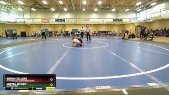 90 lbs Round 1 - Josiah Zellers, Pleasant Hill Youth Wrestling vs Sophia Jensen, Unaffiliated