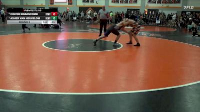 125 lbs Round 3 - Asher Van Heukelom, North Liberty Wrestling Club vs Colton Branscomb, Solon Spartan Wrestling Club